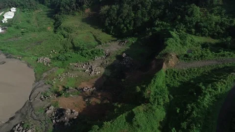 Aerial Drone Straight Flight Transition Left Turn Mining 4K Vídeos de archivo 338066920
