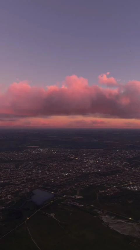 Aerial drone sunset view of Bakhmut city in Ukraine Video stock 284702364