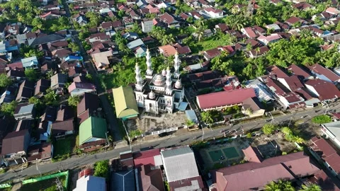 Aerial drone surrounds the mosque Stock Footage 336225759
