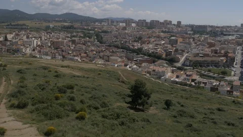 Aerial drone Terrassa pan Vidéo 99454541