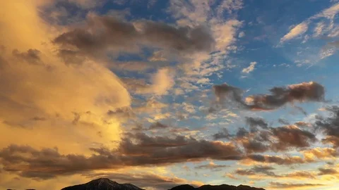 Aerial, Drone Time-lapse video of Clouds Before A Storm Stock Footage 99361218
