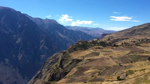 Aerial drone timelapse, Colca valley, Peru 4k stabilized Stock Footage 162477374
