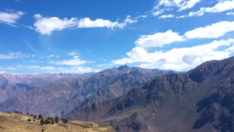 Aerial drone timelapse, Colca Valley, Peru 4k stabilized Stock Footage 162477380