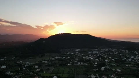 Aerial drone timelapse - hyperlapse above Filerimos island of Rhodes 스톡 동영상 170021905