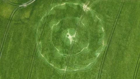 Aerial drone top down shot over a crop c... | Stock Video | Pond5