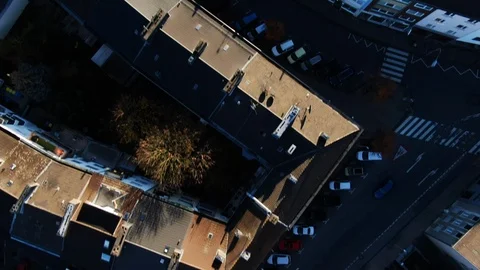 Aerial Drone Top Down View on A European German Town Cityscape Vídeos de archivo 118468998