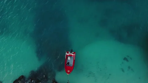Aerial Drone Top down view Ksamil - Butrint National Park, Sarande,  Stock Footage 165628719