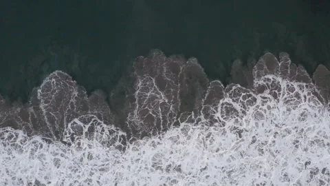 Aerial Drone Top Down view of abstract wave and sand patterns Stock Footage 242117305