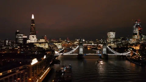 London Skyline Night Stock Video Footage Royalty Free London Skyline Night Videos Pond5