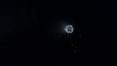 Aerial drone video fireworks Stock Footage