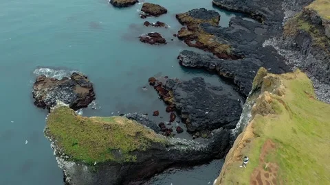 Aerial drone video of Icelandic landscape. Stock Footage 260755341