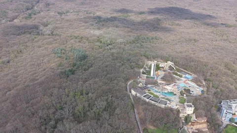 Aerial Drone View Above Forest Hills And Luxury Resort Landscape Area 库存影片 332773226