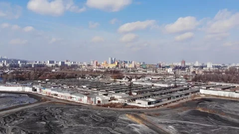 Aerial drone view from above view of Ukrainian houses Stock Footage 282211510