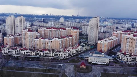 Aerial drone view from above view of Natalka Park Stock Footage 282211908