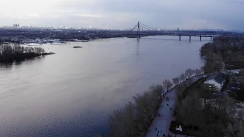 Aerial drone view from above view of Natalka Park Stock Footage 282212100