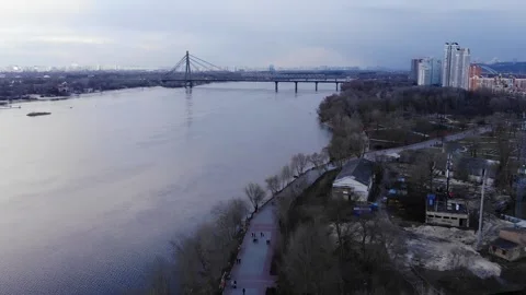 Aerial drone view from above view of Natalka Park Stock Footage 282212143