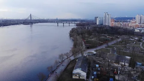 Aerial drone view from above view of Natalka Park Stock Footage 282212150