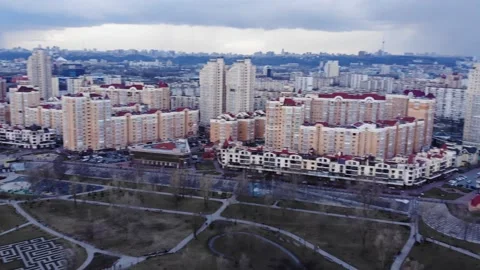 Aerial drone view from above view of Natalka Park Stock Footage 282212164