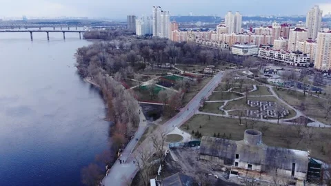 Aerial drone view from above view of Natalka Park Video stock 282212166