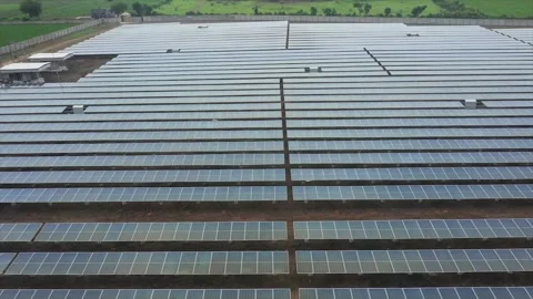 Aerial drone view of abstract pattern of solar panels. Stock Footage 315148239