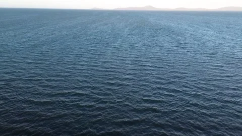 Aerial Drone View Across Vast Open Ocean Stock Footage 334836052