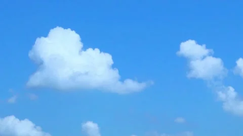 Aerial Drone View, Air Plane Window View, Time Lapse Pure Blue Sky and White Cum Vídeo Stock 265163583