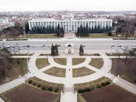 Aerial drone view of arch Stock Photos