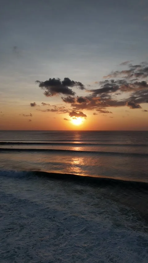 Aerial Drone View Bali Sunset Stock Footage 328716461