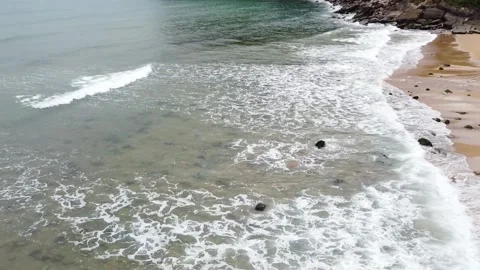 Aerial drone view of a beach -95 Stock Footage 310196417
