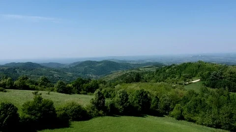 Aerial Drone View Of Beautiful Mountain Countryside Stock Footage 93739751
