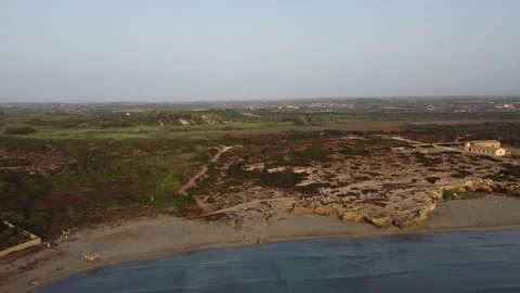 Aerial drone view of a beautiful summer sand beach - tourist destination Stock Footage 159194053