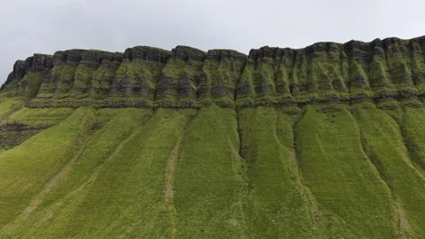 Aerial drone view of the Benbulbin mountain  in County Sligo, Ireland. Stock Footage 341734999