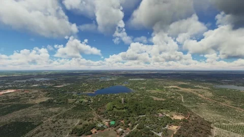 Aerial drone view of Bok Tower Gardens - Lake Wales in Florida. United States Stock-Footage 249456491