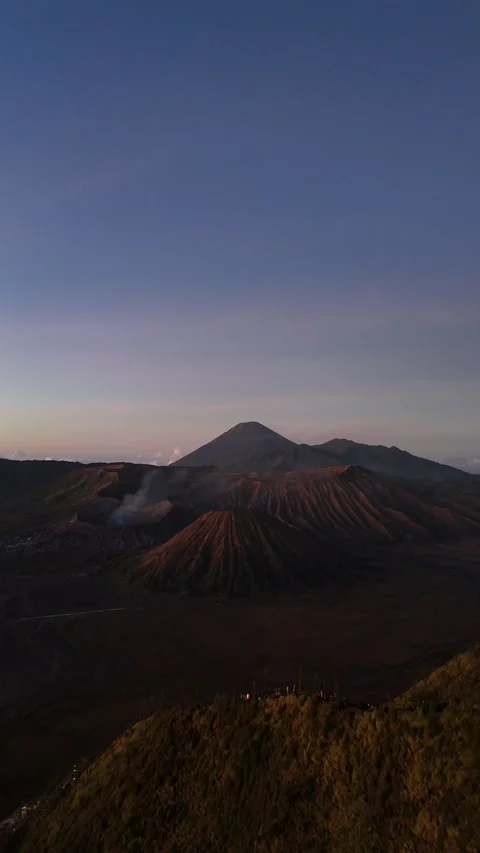 Aerial Drone View Bromo Sunrise Stock Footage 328716587