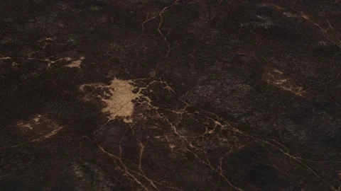 Aerial drone view of burned ground after big fire in Polish National Park Stock Footage 202070666
