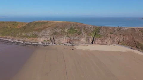 Aerial Drone View of Burnham-on-Sea, Somerset, England Stock Footage 344060238