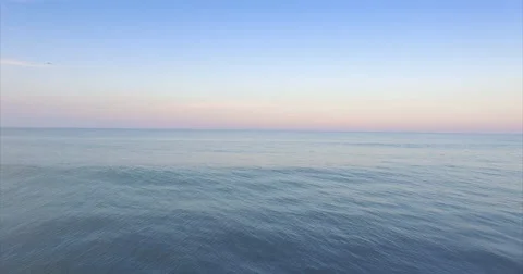Aerial drone view of calm waves at Cape Cod Stock Footage 58653538