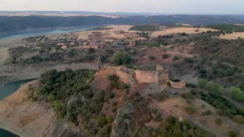 Aerial Drone View Of The Castle Stock Footage 228645273