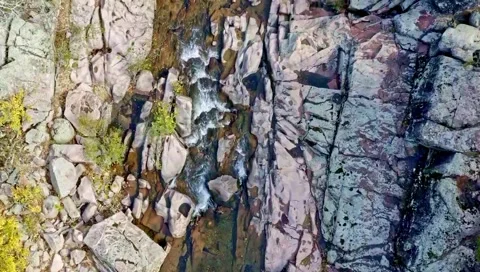 Aerial drone view of castor river in Missouri Stock Footage 147955548