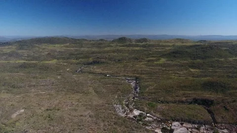 Aerial Drone View of Chapada dos Veadeiros, Alto Paraíso de Goiás, Brazil Vídeos de archivo 338157577