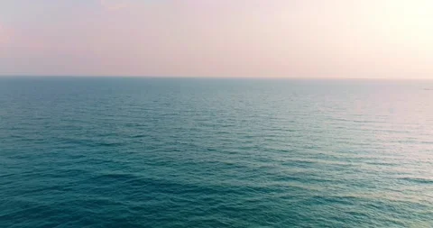 Aerial drone view of clear turquoise sea and waves over the ocean Stock-Footage 239714672
