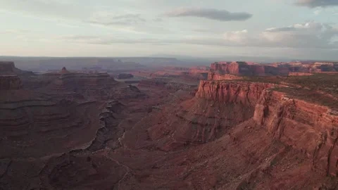 Aerial Drone View Of Cliffs And Valley In Moab Utah Vídeo Stock 347757393