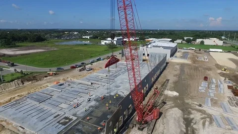 Aerial drone view of Construction 002 Video stock 93036353
