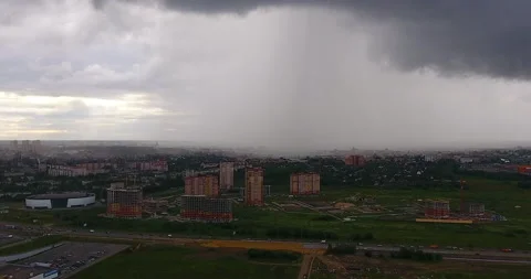 Aerial drone view of construction of a new residential complex Vidéo 169407708