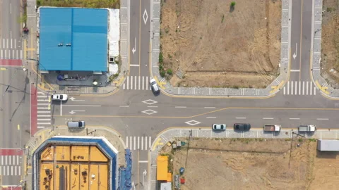 Aerial drone view of the constructions development site.. Video stock 218087192