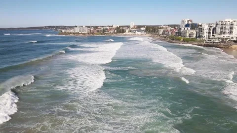 Aerial drone view of Cronulla beach in the Sutherland Shire, South Sydney, NSW Video stock 279364941