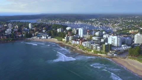 Aerial drone view of Cronulla in the Sutherland Shire, South Sydney Video stock 169191720