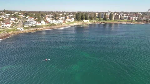 Aerial drone view of Cronulla in Sutherland Shire, Sydney, NSW in August 2026 Vídeo Stock 344094819