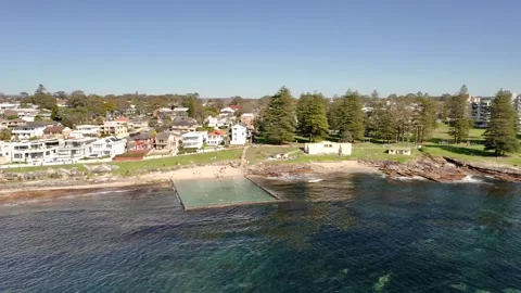 Aerial drone view of Cronulla in Sutherland Shire, Sydney, NSW in August 2026 Vídeo Stock 344094833
