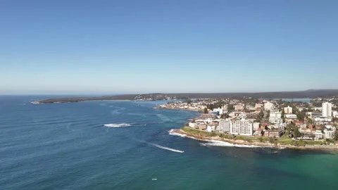 Aerial drone view of Cronulla in Sutherland Shire, Sydney, NSW in August 2026 Vídeo Stock 344095287